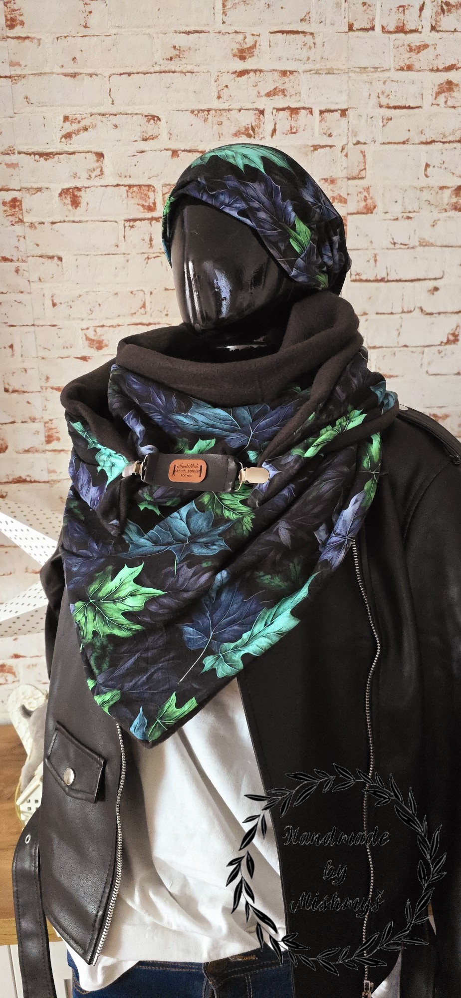 HANDMADE MAXI  ŠÁTEK LISTY