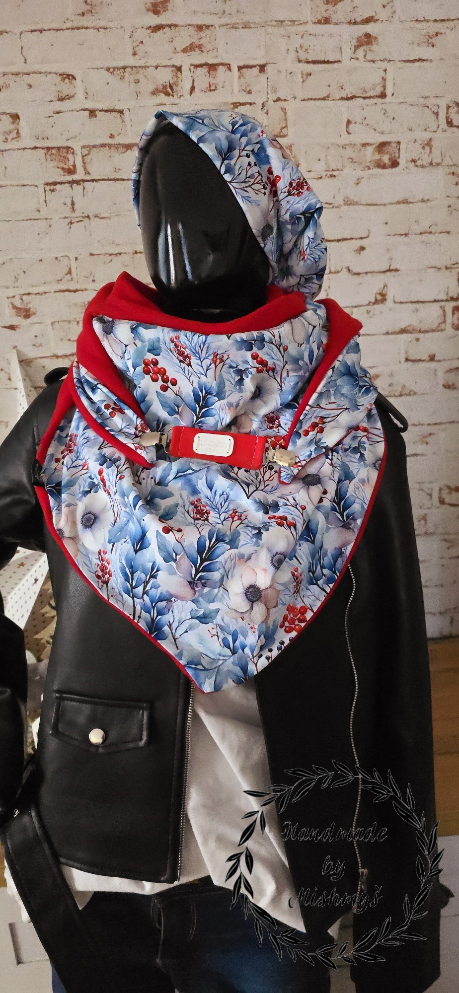 HANDMADE MAXI  ŠÁTEK ZIMNÍ KVĚTY