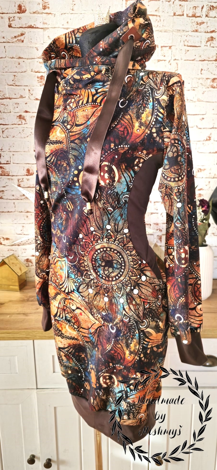 ZÁLOHA NA ŠATY BOHO MANDALY HNĚDÉ