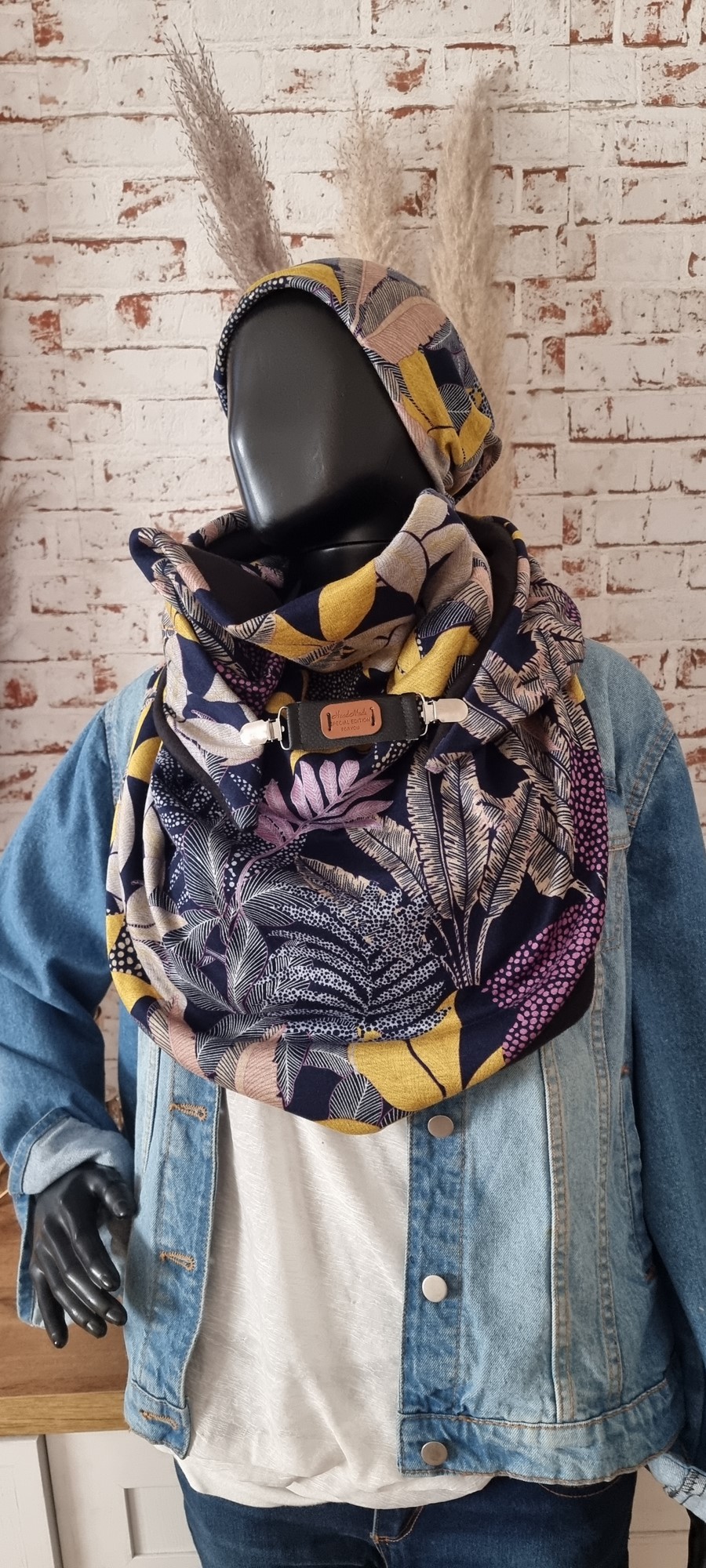 HANDMADE MAXI ŠÁTEK LISTY