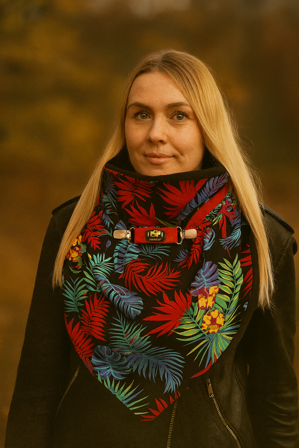 HANDMADE MAXI ŠÁTEK BAREVNÉ KVĚTY