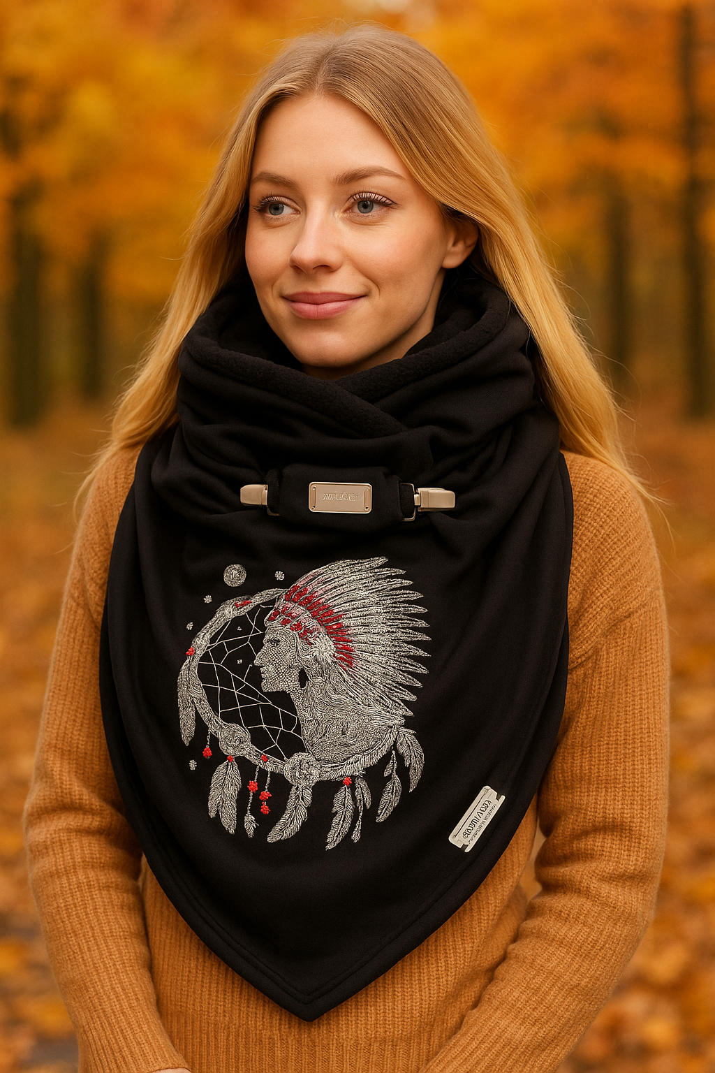 HANDMADE MAXI VYŠÍVANÝ ŠÁTEK BOHO