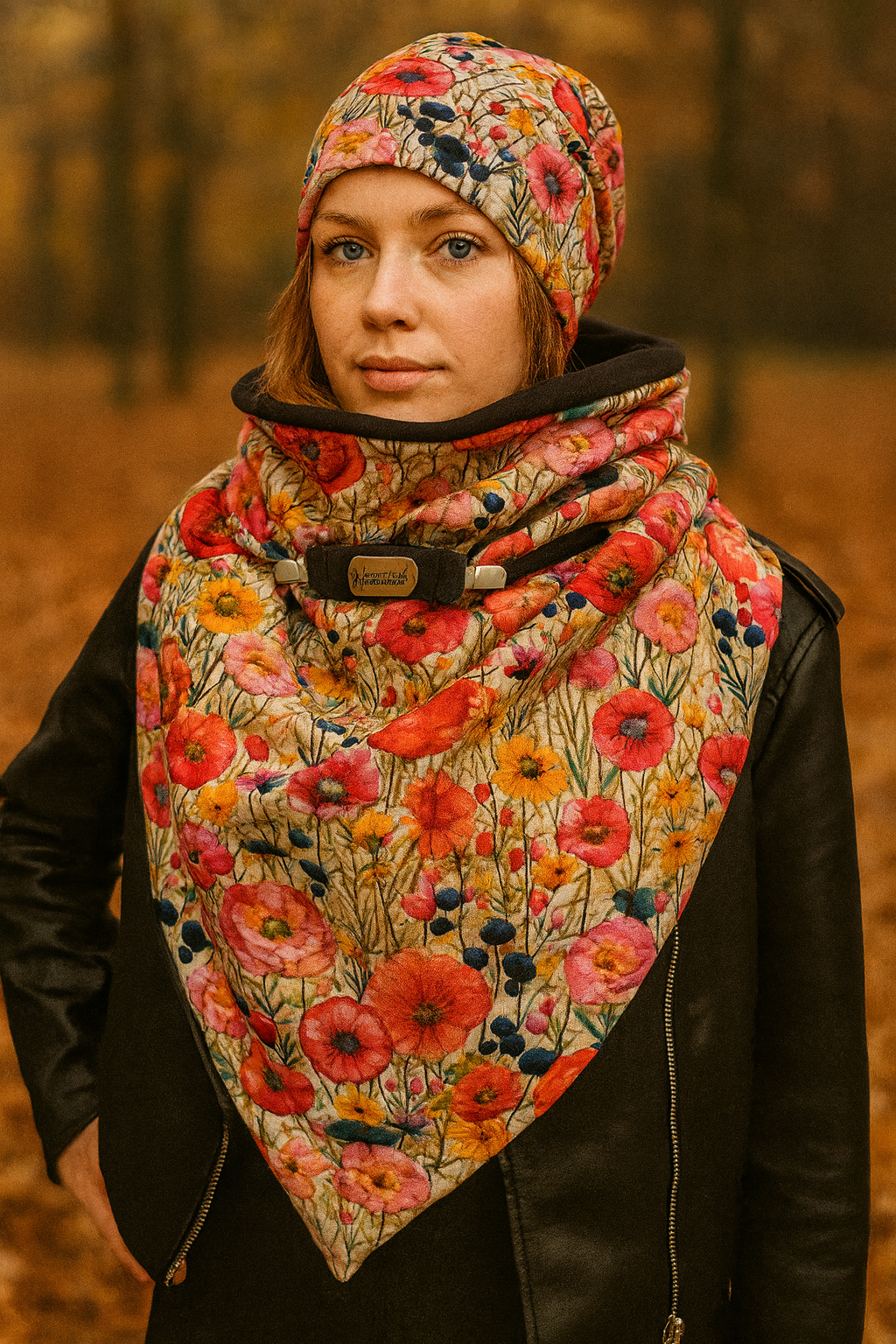 HANDMADE MAXI ŠÁTEK KVĚTINOVÁ LOUKA