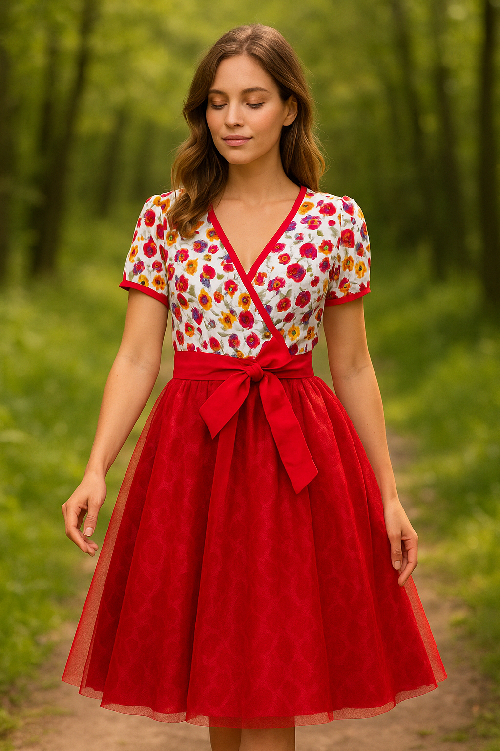 DÁMSKÉ HANDMADE DOLLY TYLOVÉ ROMANTICKÉ ŠATY VEL.38-40