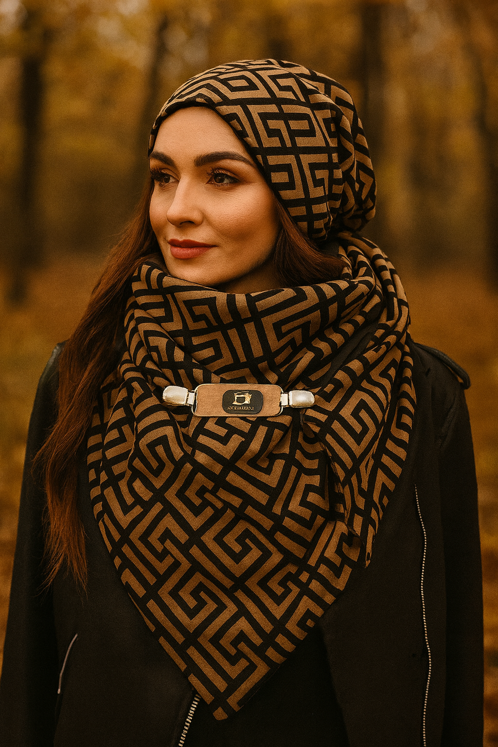 HANDMADE MAXI ŠÁTEK VZOR