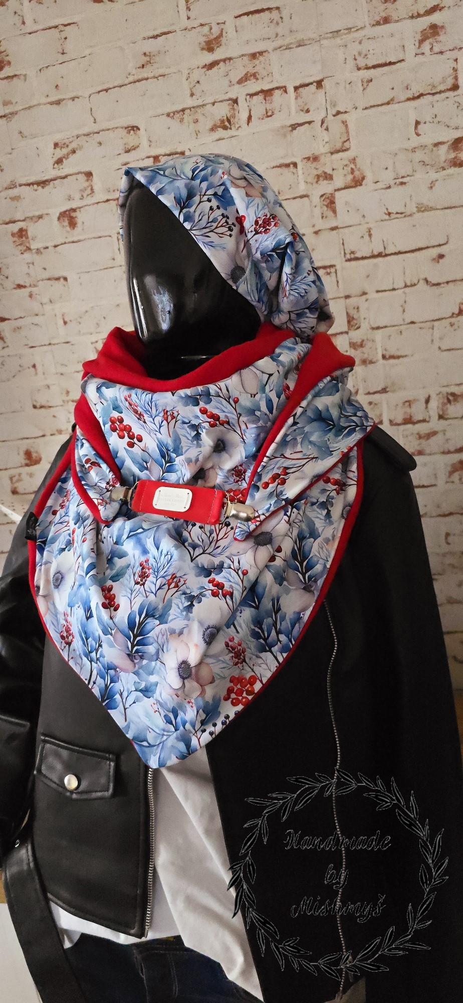HANDMADE MAXI  ŠÁTEK ZIMNÍ KVĚTY