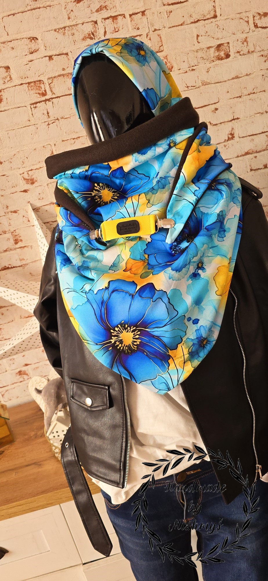 HANDMADE MAXI  ŠÁTEK KVĚTY