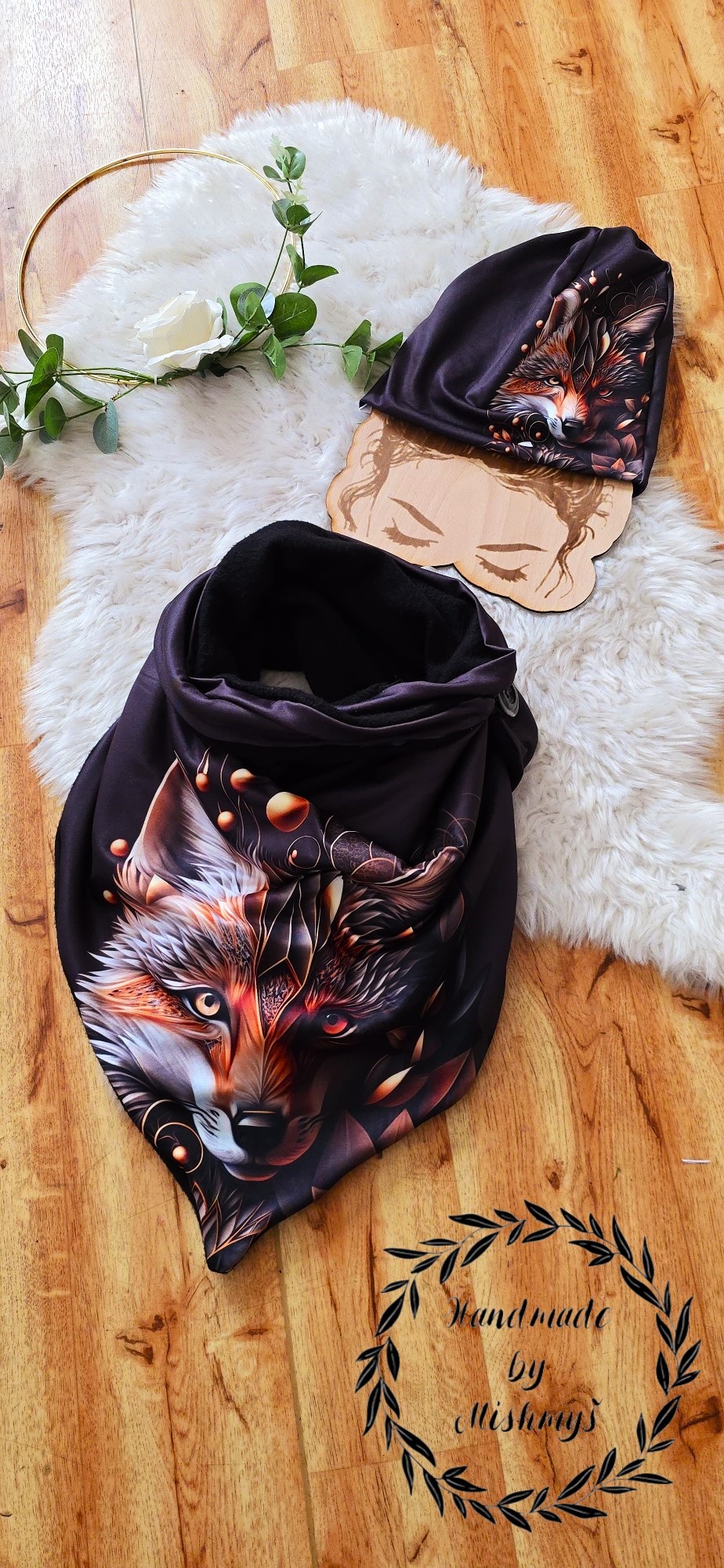 HANDMADE MAXI  ŠÁTEK LIŠKA