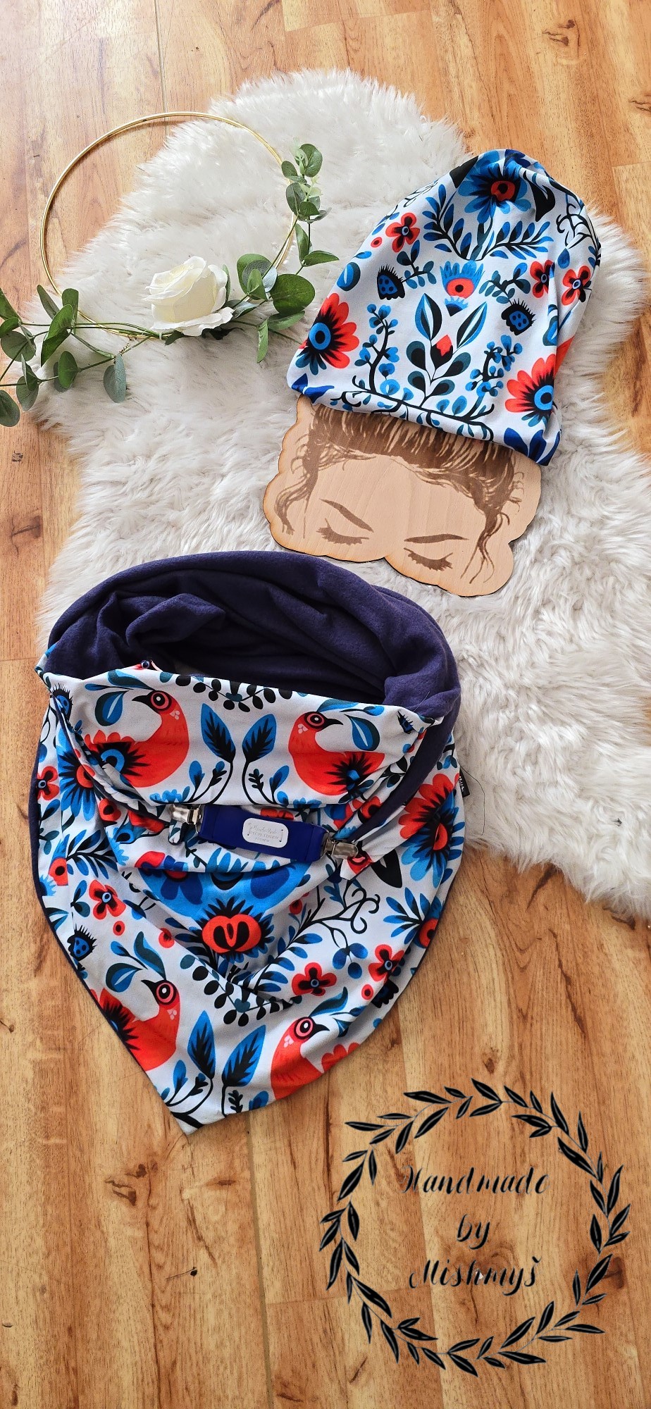 HANDMADE MAXI  ŠÁTEK FOLKLOR