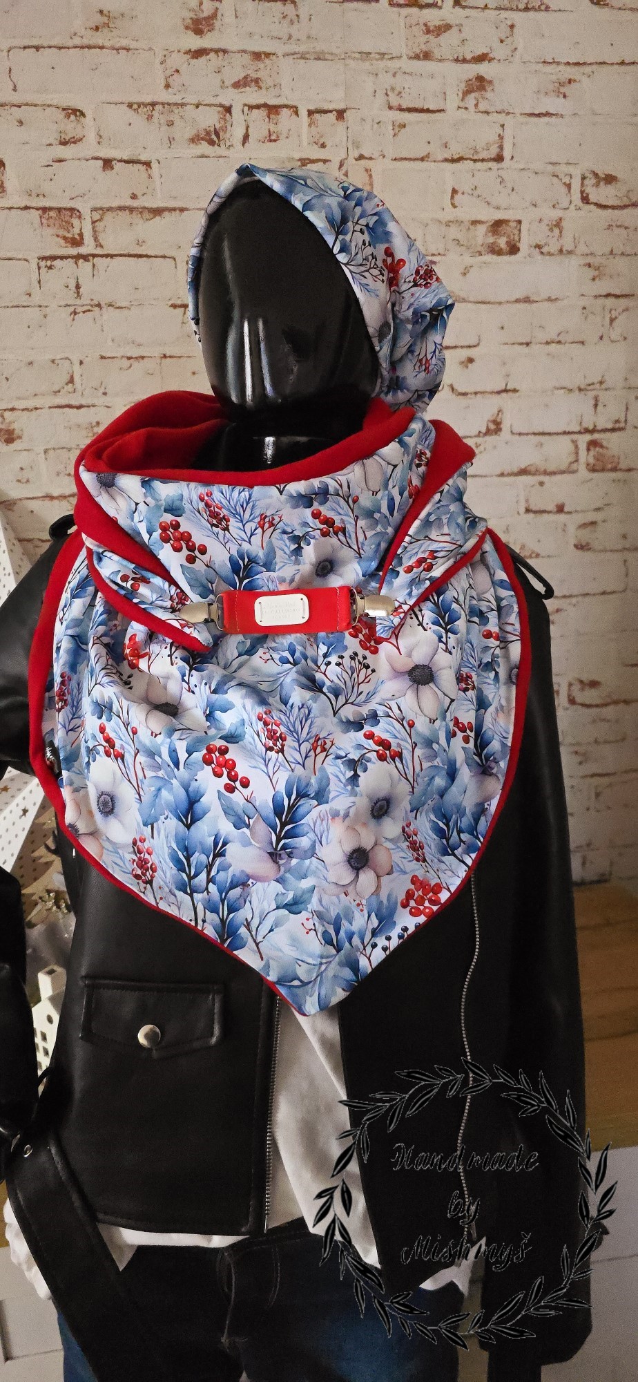 HANDMADE MAXI  ŠÁTEK ZIMNÍ KVĚTY