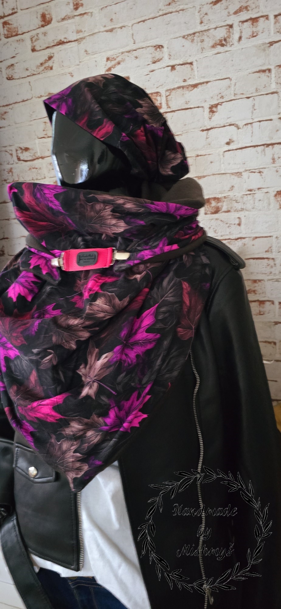 HANDMADE MAXI ŠÁTEK RŮŽOVÉ LISTY