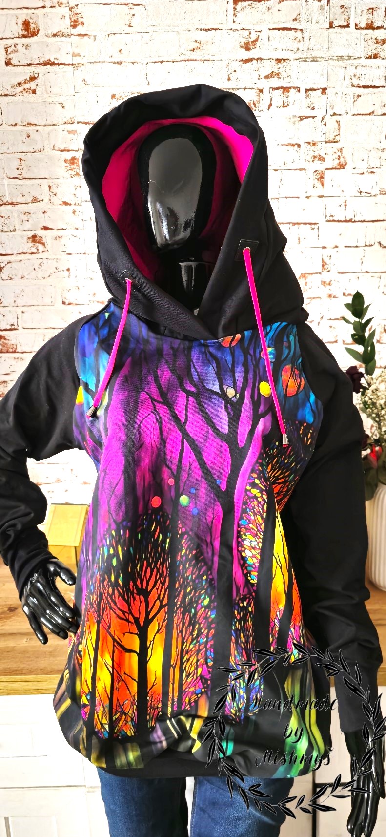 DÁMSKÁ HANDMADE MIKINA STROMY  VEL.44-46 / XXL