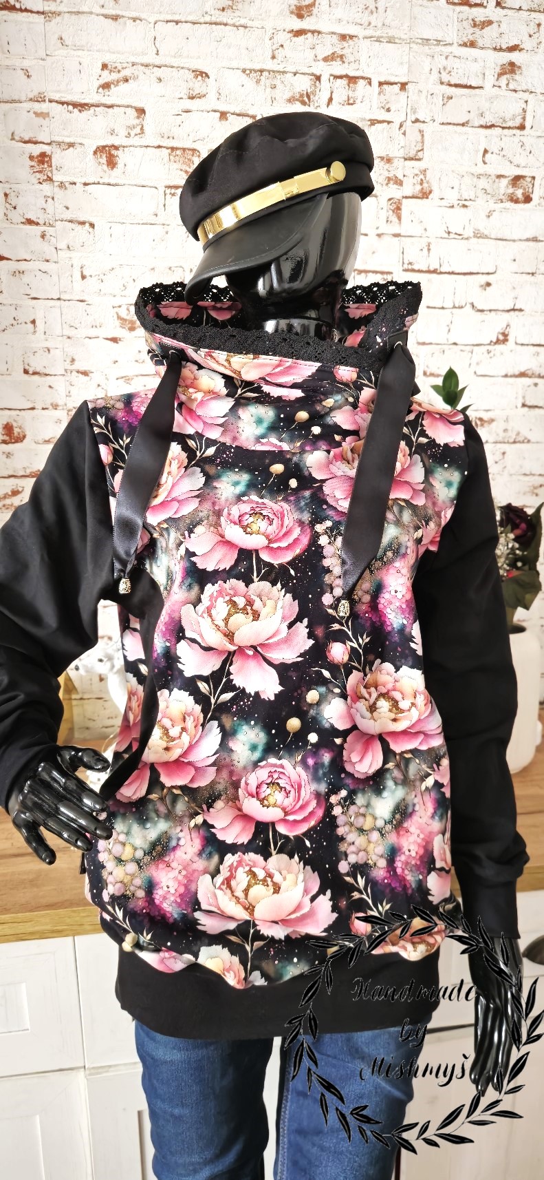 DÁMSKÁ HANDMADE MIKINA PIVOŇKY VEL.40-42