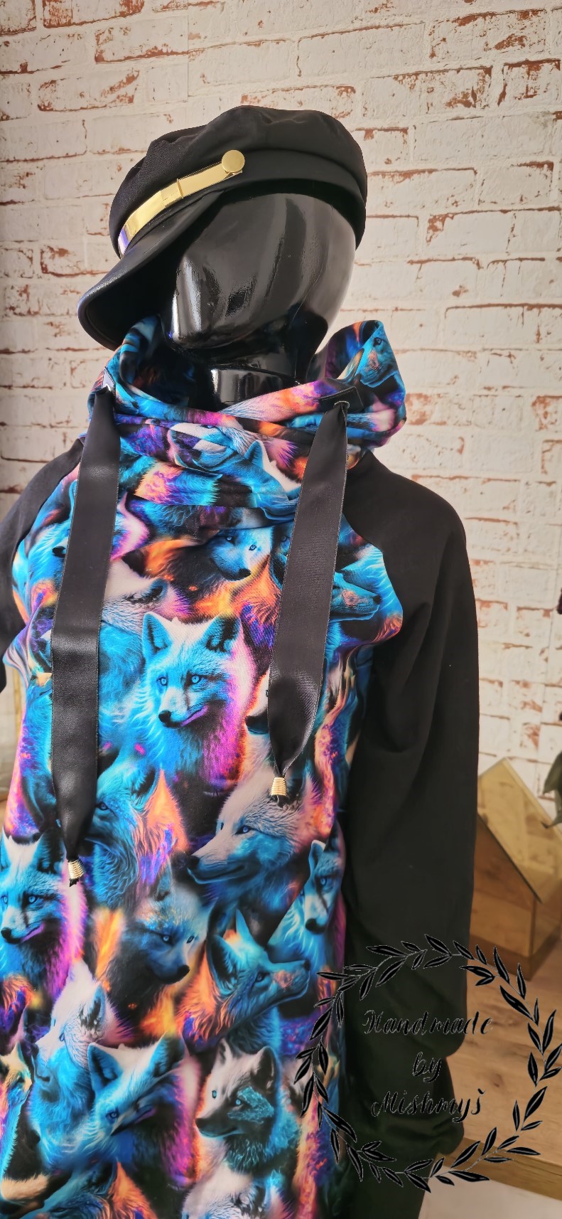 DÁMSKÁ HANDMADE MIKINA POLÁRNÍ LIŠKY VEL.40-42 