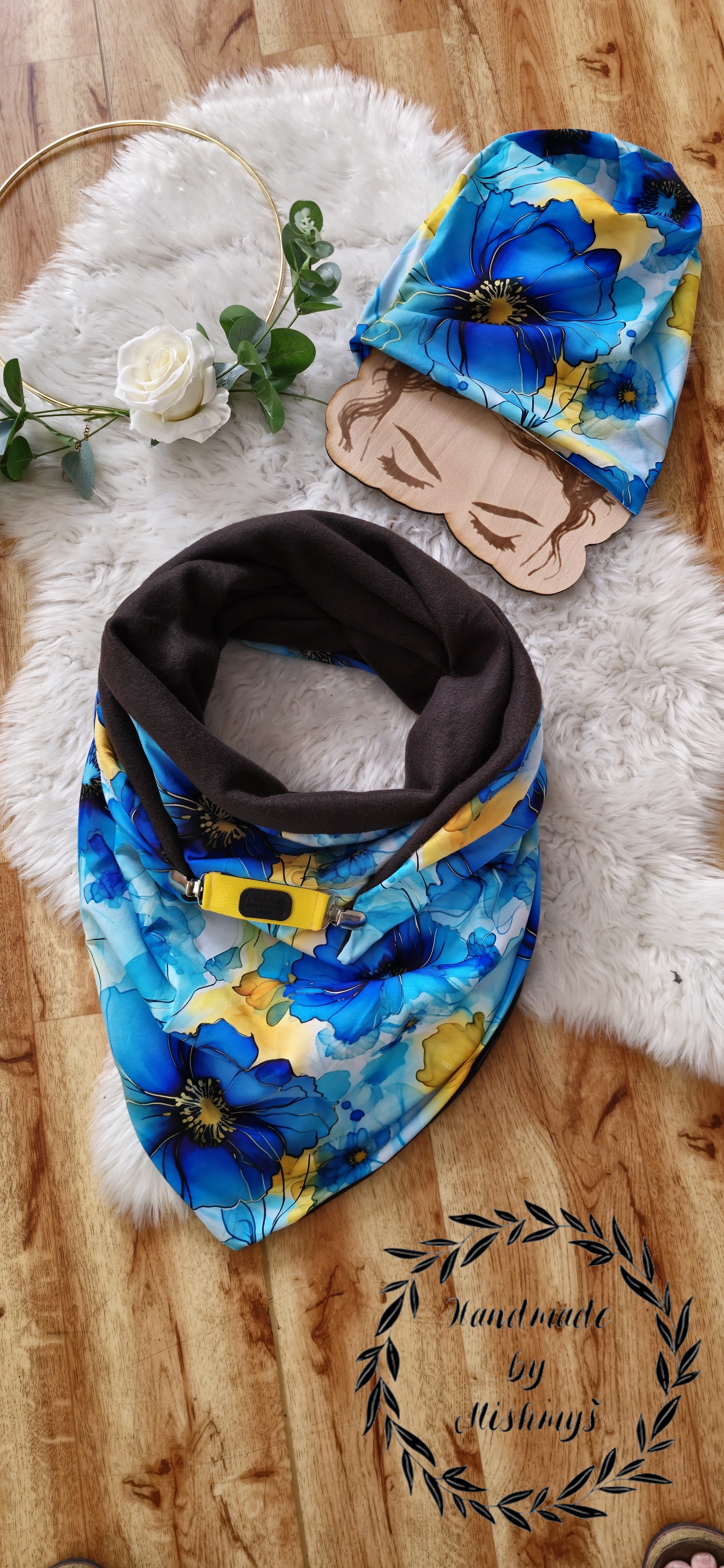 HANDMADE MAXI  ŠÁTEK KVĚTY