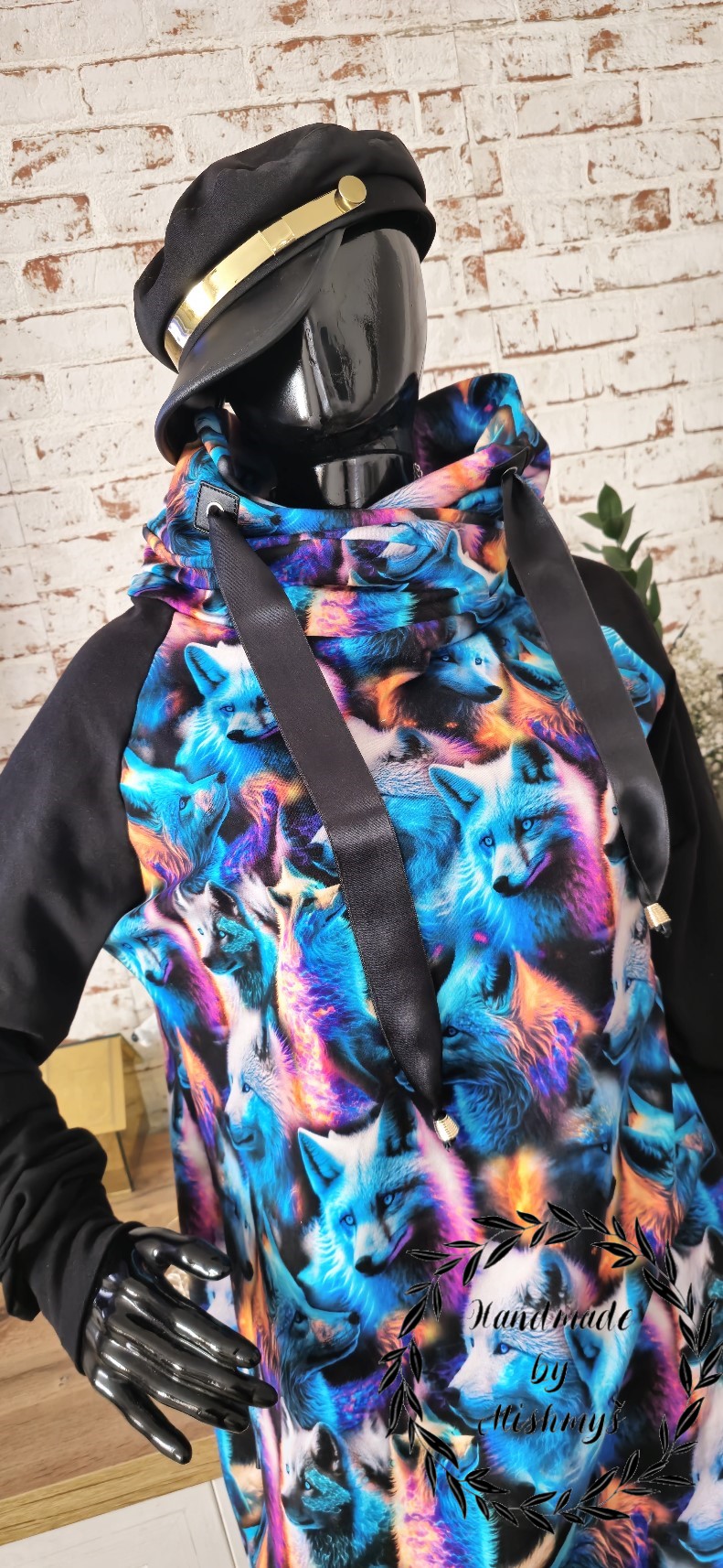 DÁMSKÁ HANDMADE MIKINA POLÁRNÍ LIŠKY VEL.40-42 